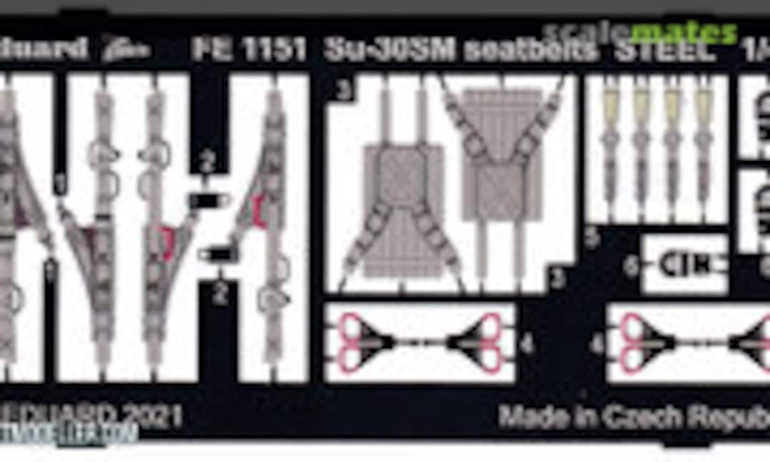 1:48 Su-30SM Seatbelts STEEL (Eduard FE1151) FE1151