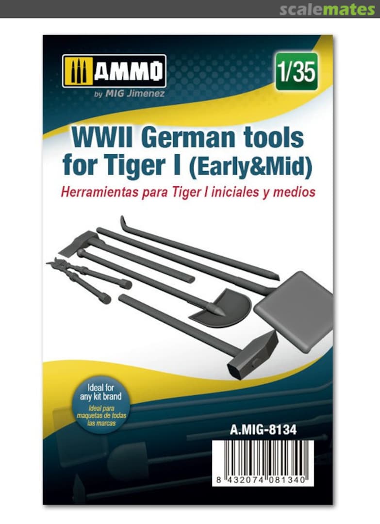 Boxart German Tools for Tiger I (Early & Mid) A.MIG-8134 Ammo by Mig Jimenez Boxart German Tools for Tiger I (Early & Mid) A.MIG-8134 Ammo by Mig Jimenez