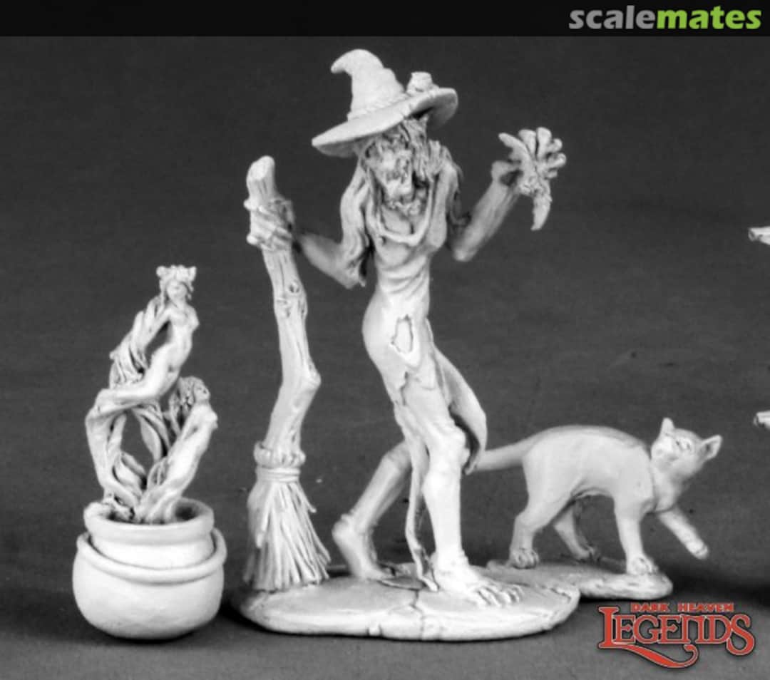 Boxart Witch, Cauldron & Cat 03549 Reaper Miniatures Boxart Witch, Cauldron & Cat 03549 Reaper Miniatures