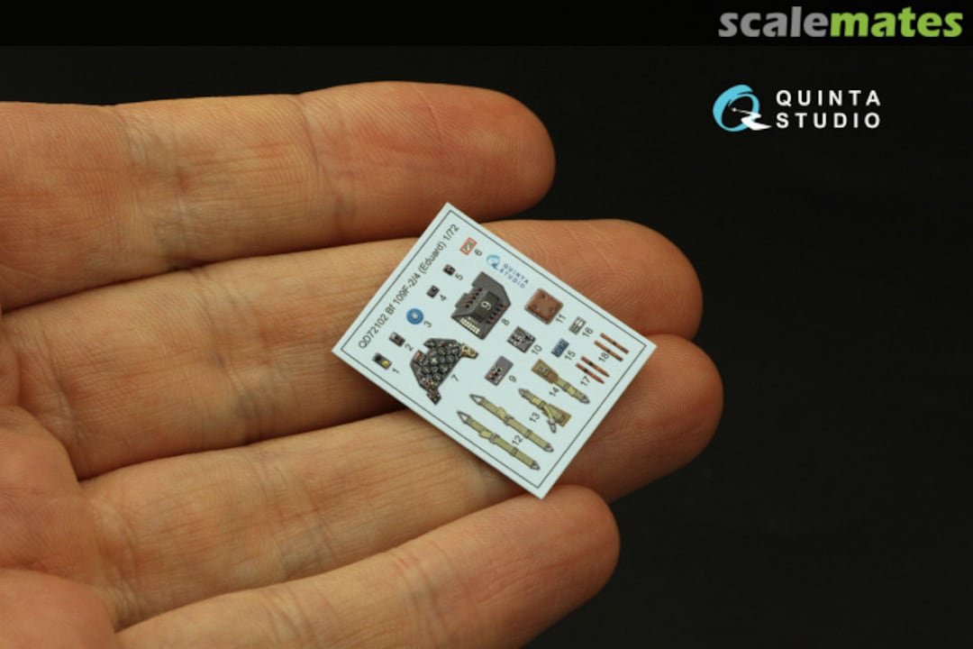 Contents BF 109F-2/4 interior 3D decals QD72102 Quinta Studio Contents BF 109F-2/4 interior 3D decals QD72102 Quinta Studio