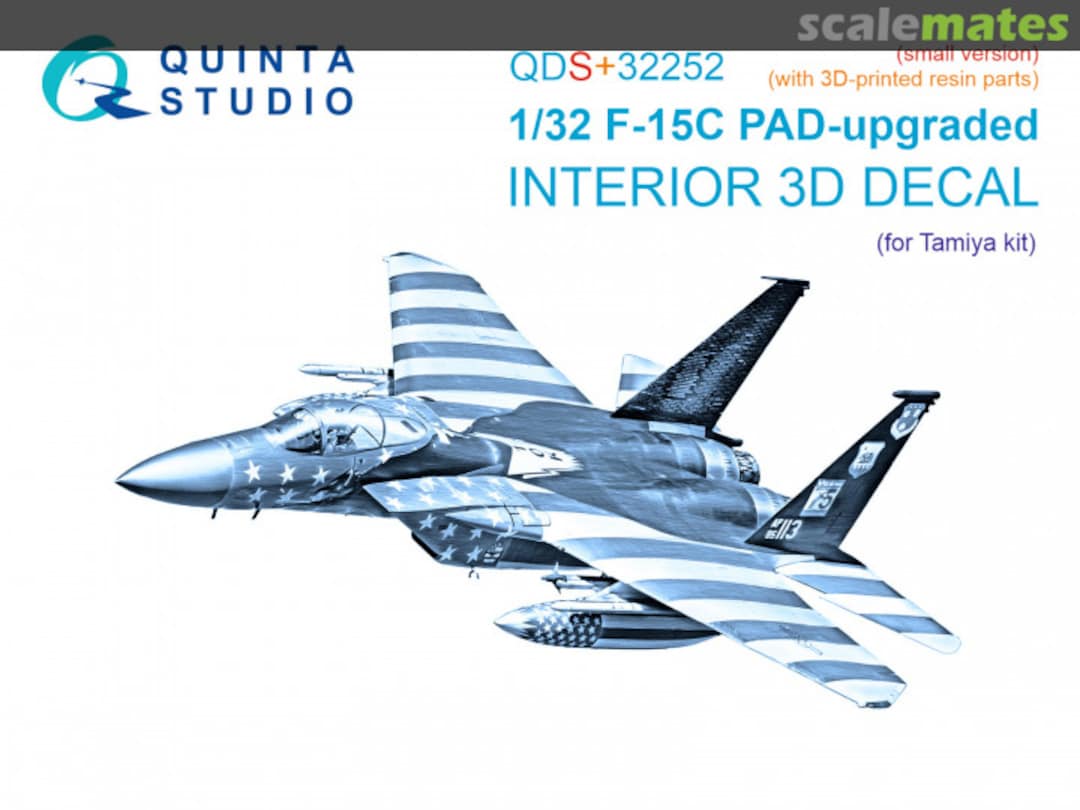 Boxart F-15C PAD-upgraded interior 3D decals (with 3D-printed resin parts) QDS+32252 Quinta Studio Boxart F-15C PAD-upgraded interior 3D decals (with 3D-printed resin parts) QDS+32252 Quinta Studio