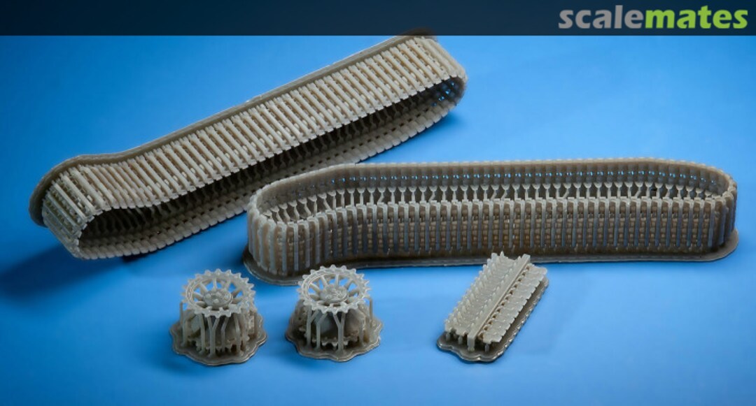 Boxart Tracks for Pz.Kpfw.VI Tiger Early w/Spare Tracks and Sprockets DE72002R Fat Frog Scale Models