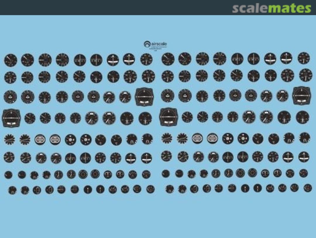Boxart Luftwaffe Instrument Dial Decals AS48 LUFT Airscale