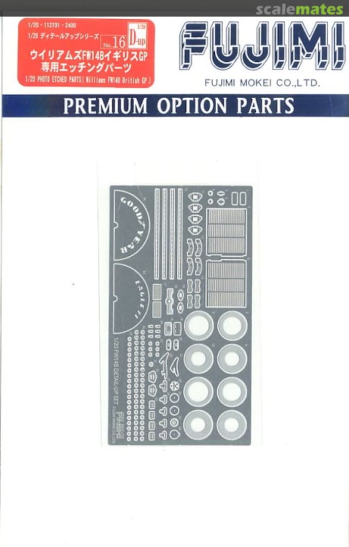 Boxart Photo-etched Parts for Williams FW14B British GP 11270 Fujimi