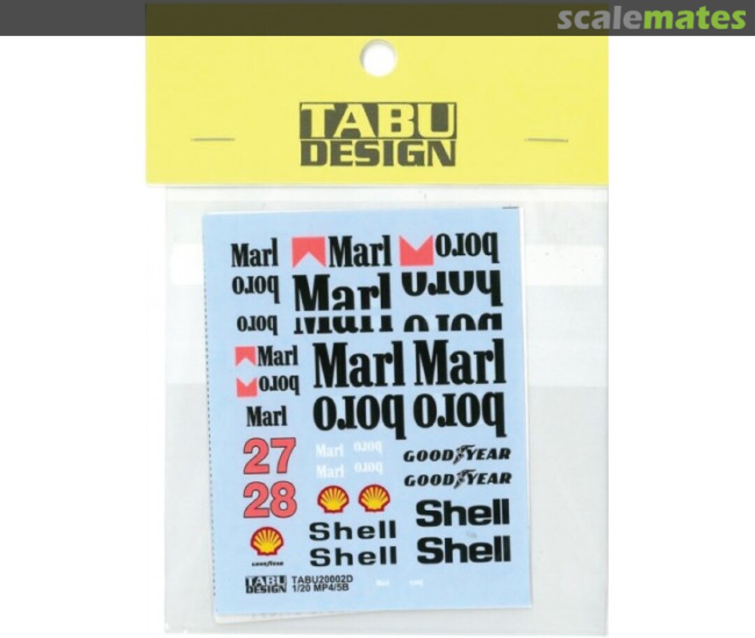 Boxart MP4/5B Sponsorship Decal TABU20002D Tabu Design Boxart MP4/5B Sponsorship Decal TABU20002D Tabu Design