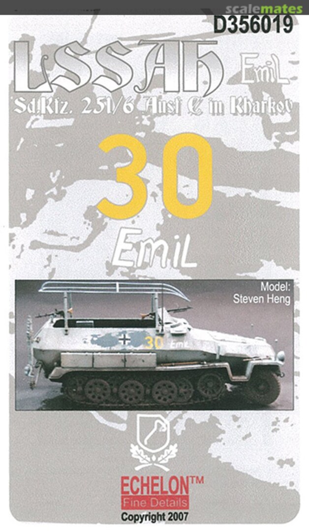 Boxart Sd. Kfz. 251/6 Ausf. C in Kharkov D356019 Echelon Fine Details Boxart Sd. Kfz. 251/6 Ausf. C in Kharkov D356019 Echelon Fine Details