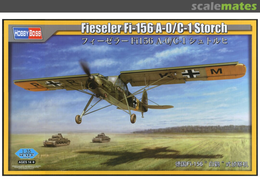 Boxart Fieseler Fi-156 A-0/C-1 Storch 80180 HobbyBoss Boxart Fieseler Fi-156 A-0/C-1 Storch 80180 HobbyBoss