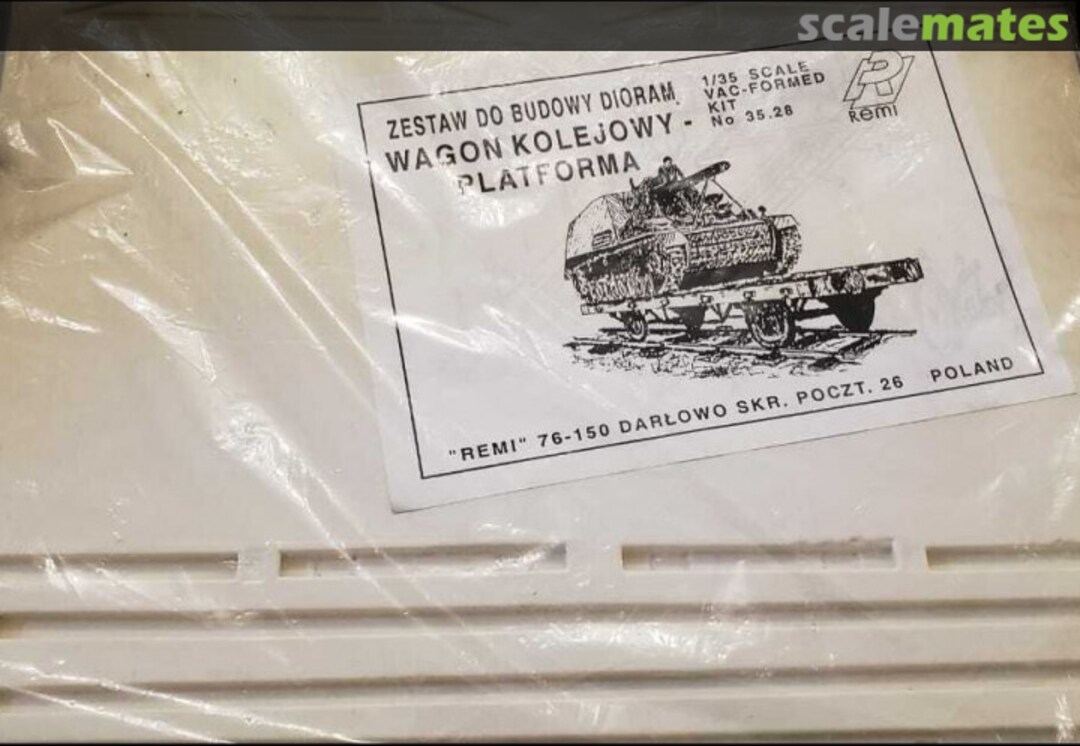 Boxart Wagon Kolejowy - Platforma 35.28 REMI Boxart Wagon Kolejowy - Platforma 35.28 REMI
