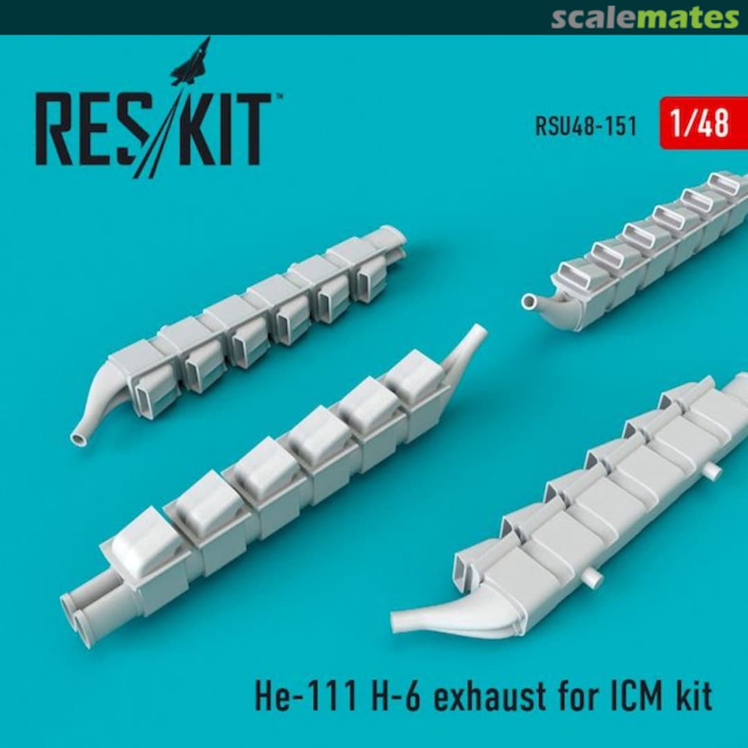 Boxart He 111H-6 - exhaust RSU48-0151 ResKit Boxart He 111H-6 - exhaust RSU48-0151 ResKit