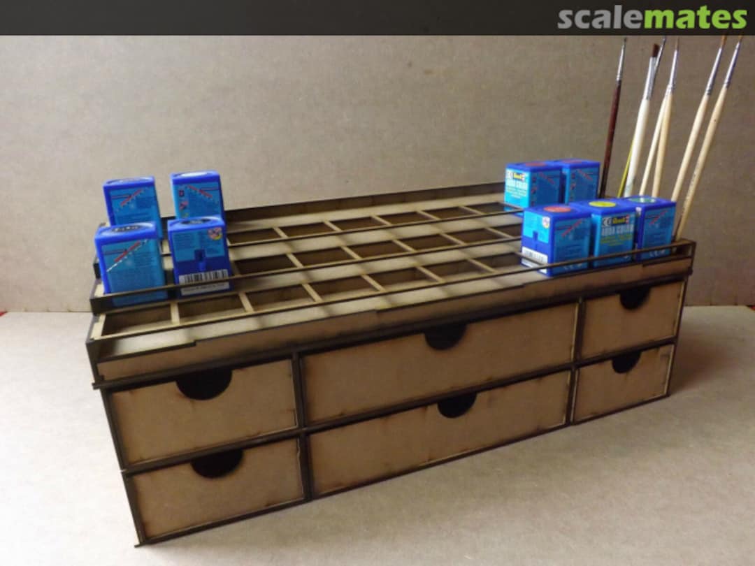 Boxart Paint Stand 40 Pot rack storage drawers Revell Aqua Colour unknown Unknown Boxart Paint Stand 40 Pot rack storage drawers Revell Aqua Colour unknown Unknown