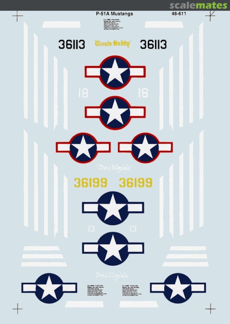 Boxart P-51A Mustangs 48-611 SuperScale International Boxart P-51A Mustangs 48-611 SuperScale International