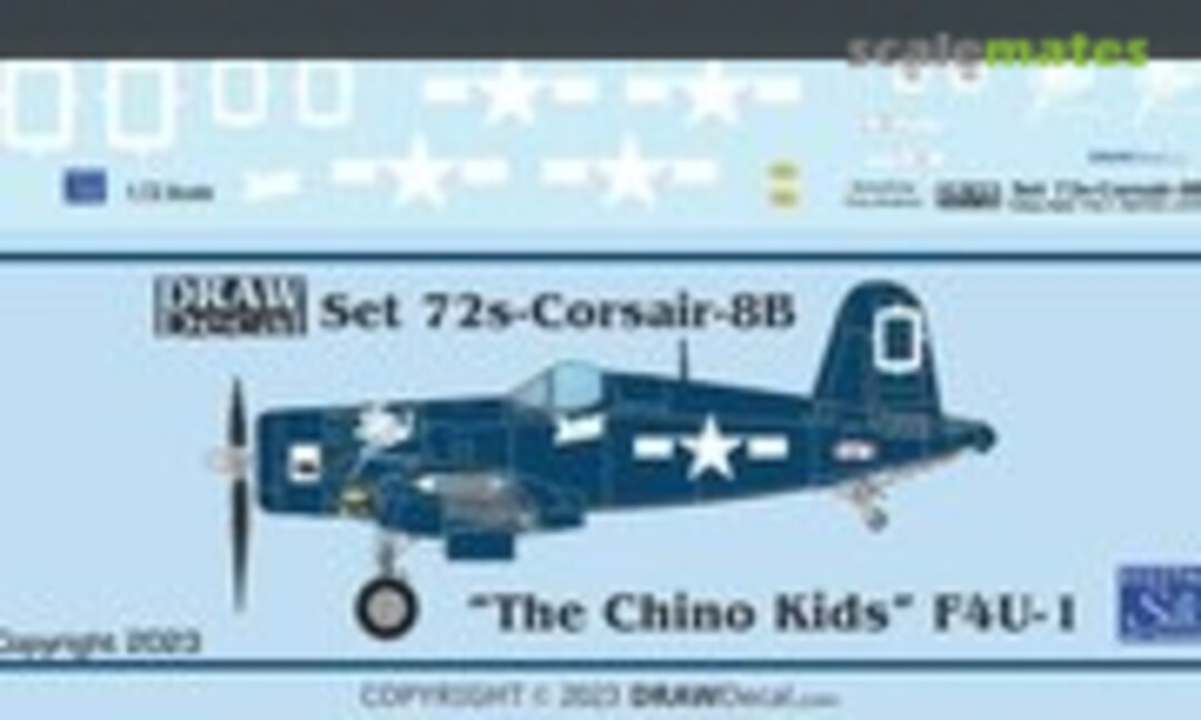 1:72 “The Chino Kids” Race 0 F4U-1 (Draw Decal 72-Corsair-08B) 72-Corsair-08B