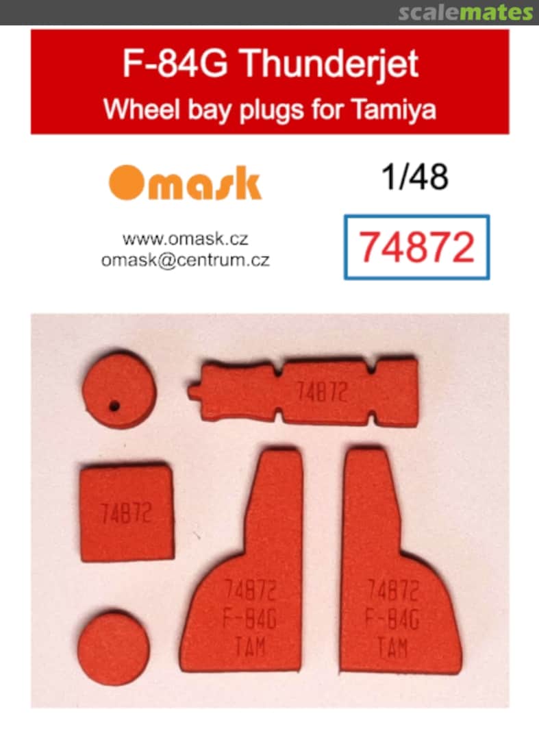 Boxart 1/48 F-84G Thunderjet wheel bay plugs (for Tamiya) 74872 Omask Boxart 1/48 F-84G Thunderjet wheel bay plugs (for Tamiya) 74872 Omask
