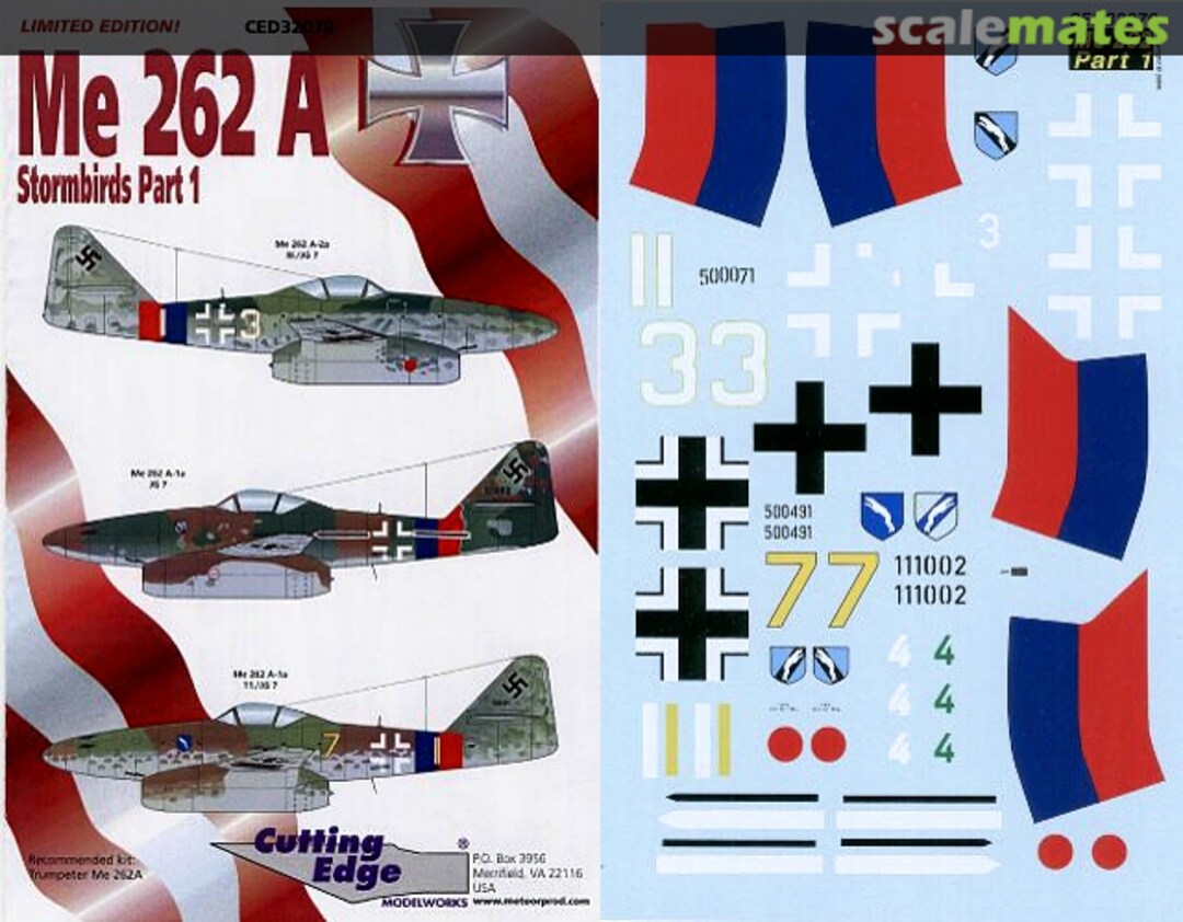 Boxart Me 262 A Stormbirds Part 1 CED32070 Cutting Edge Modelworks Boxart Me 262 A Stormbirds Part 1 CED32070 Cutting Edge Modelworks