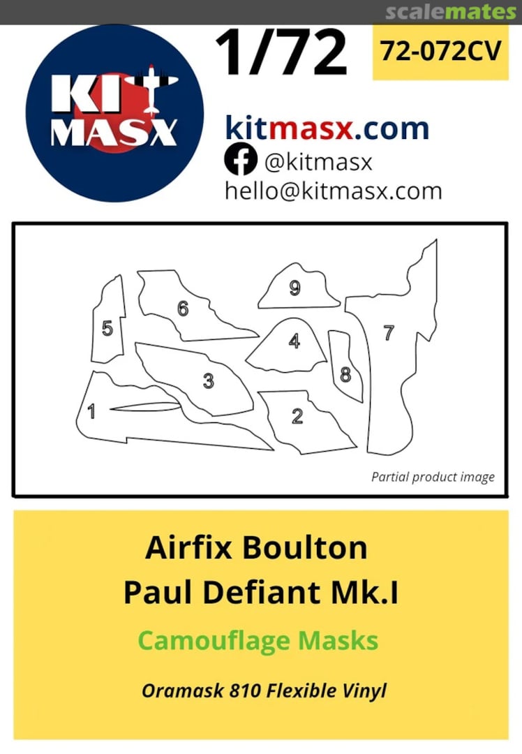 Boxart Boulton Paul Defiant Mk.I 72-072CV Kit Masx Boxart Boulton Paul Defiant Mk.I 72-072CV Kit Masx