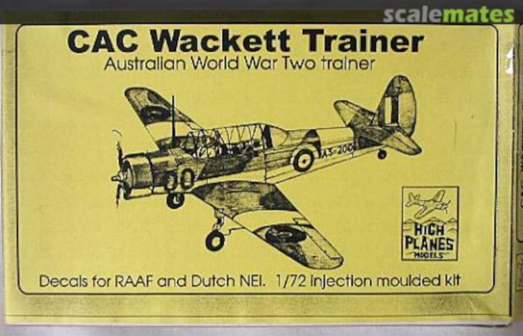 Boxart CAC Wackett Trainer 72014 High Planes Models Boxart CAC Wackett Trainer 72014 High Planes Models