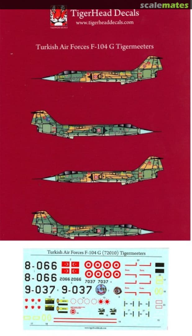 Boxart Turkish Air Force F-104G Tigermeeters 72010 Tigerhead Models Boxart Turkish Air Force F-104G Tigermeeters 72010 Tigerhead Models