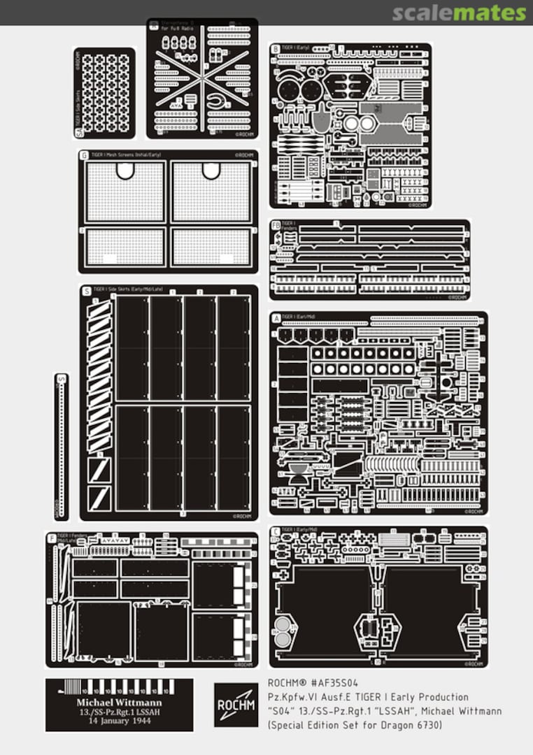 Boxart Tiger I Early Production "S04" AF35S04 Rochm Boxart Tiger I Early Production "S04" AF35S04 Rochm