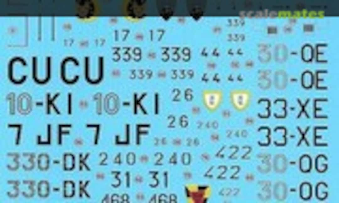 1:48 Fouga CM170 Magister - Armée de l'Air (Berna Decals BD 48-148) BD 48-148