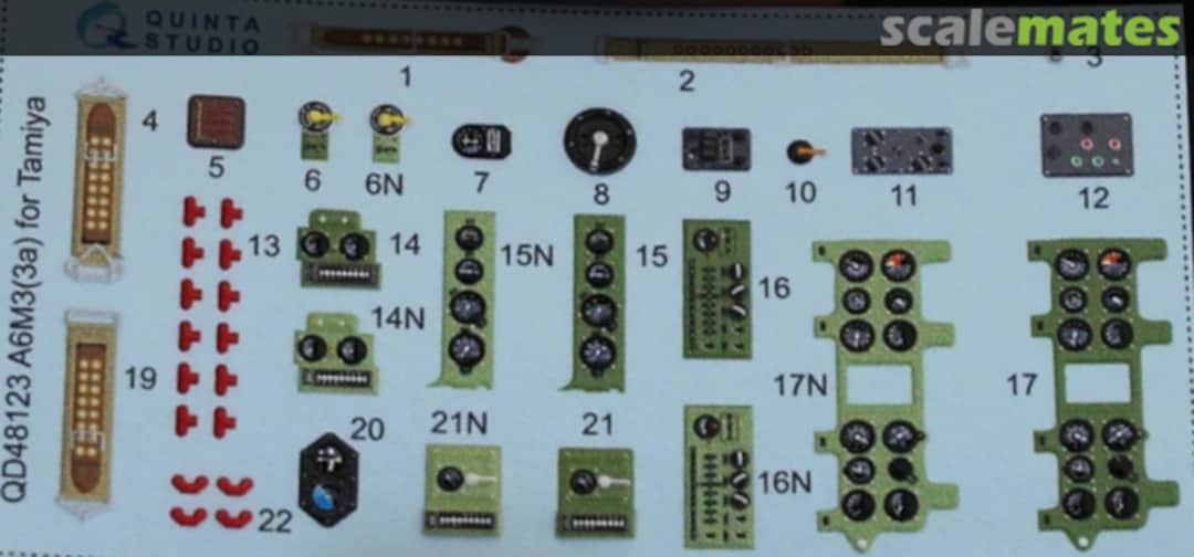 Contents A6M3(3a) interior 3D decals QD48123 Quinta Studio Contents A6M3(3a) interior 3D decals QD48123 Quinta Studio