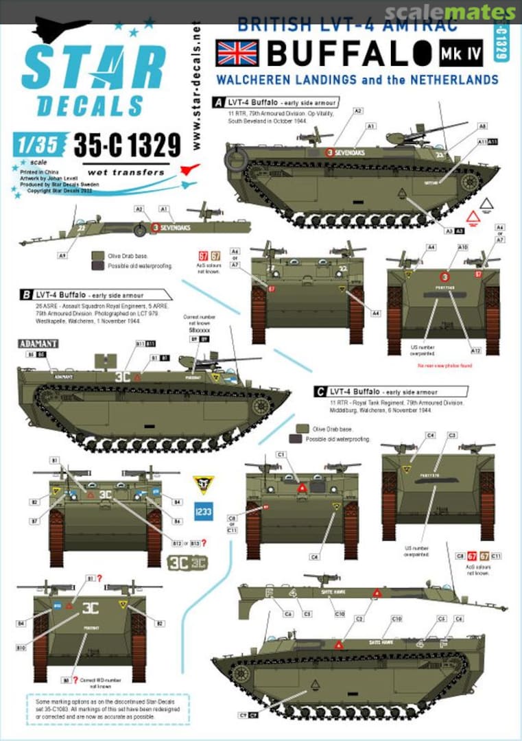 Boxart British LVT-4 Buffalo Mk IV 35-C1329 Star Decals Boxart British LVT-4 Buffalo Mk IV 35-C1329 Star Decals