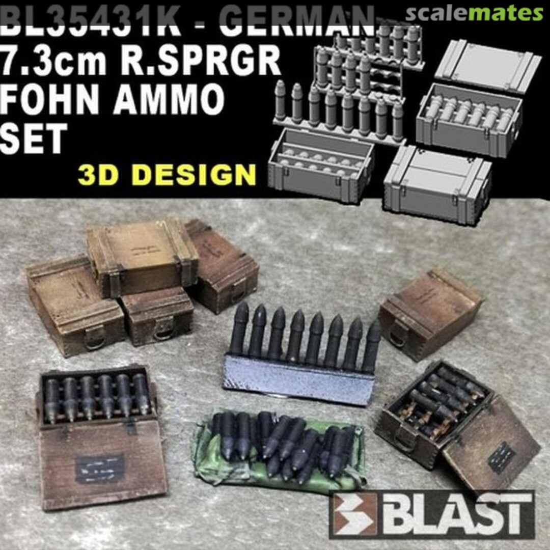 Boxart GERMAN 7.3CM R.SPRGR FOHN Ammo set BL35431K Blast Models