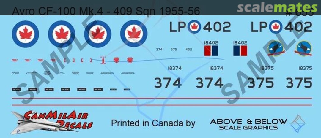 Boxart Avro CF-100 Canuck Mk. 4 - 409 Sqn (1955-56) 655 Above & Below Graphics Boxart Avro CF-100 Canuck Mk. 4 - 409 Sqn (1955-56) 655 Above & Below Graphics