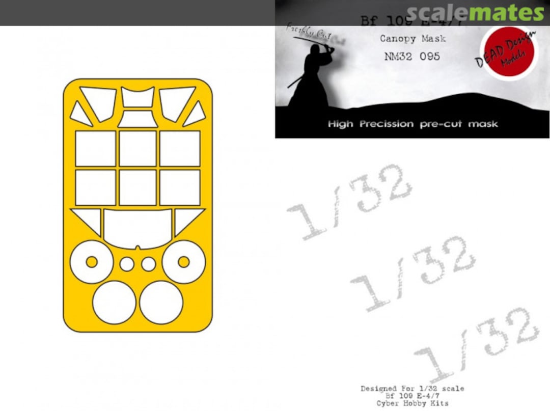 Boxart Bf 109 E-4/7 canopy masks NM32095 DEAD Design Models Boxart Bf 109 E-4/7 canopy masks NM32095 DEAD Design Models