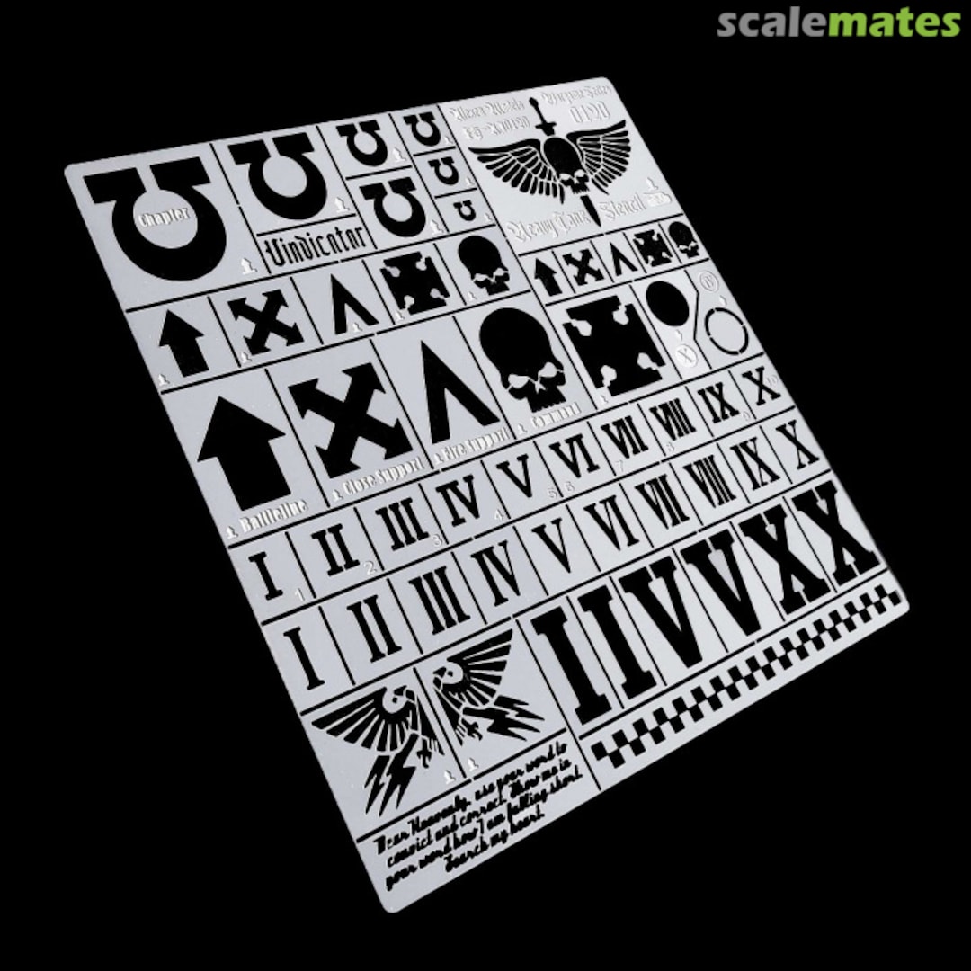 Boxart Wh40K Space Marine battle tank and vehicle Airbrush Stencil FG-AJ0120 Alexen Model Boxart Wh40K Space Marine battle tank and vehicle Airbrush Stencil FG-AJ0120 Alexen Model