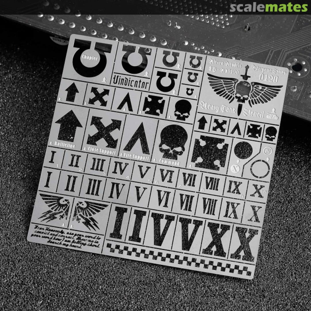 Contents Wh40K Space Marine battle tank and vehicle Airbrush Stencil FG-AJ0120 Alexen Model Contents Wh40K Space Marine battle tank and vehicle Airbrush Stencil FG-AJ0120 Alexen Model