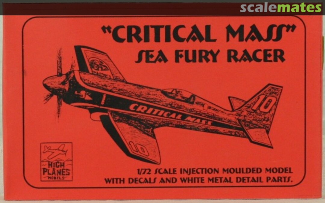 Boxart "Critical Mass" Sea Fury Racer Race 018 High Planes Models Boxart "Critical Mass" Sea Fury Racer Race 018 High Planes Models