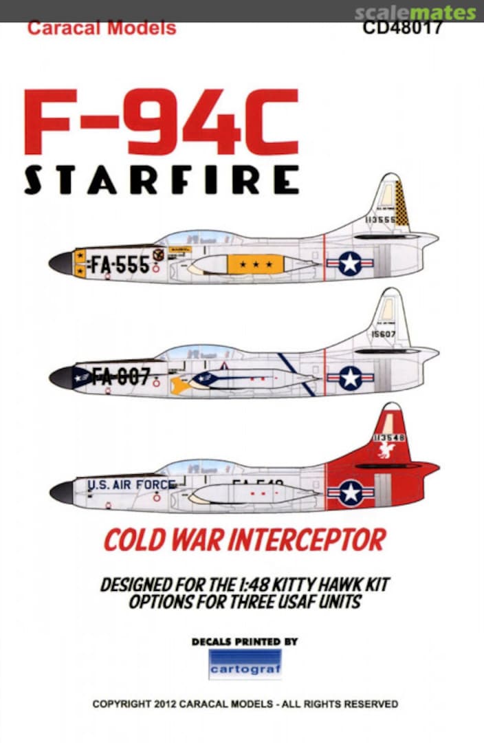 Boxart F-94C Starfire CD48017 Caracal Models Boxart F-94C Starfire CD48017 Caracal Models