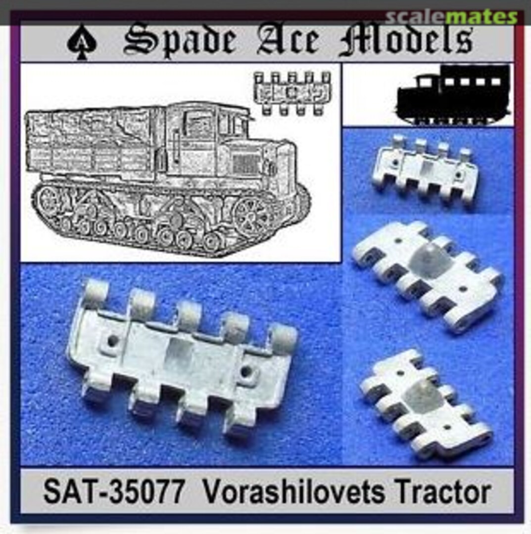 Boxart Metal Track Voroshilovets Tractor SAT-35077 Spade Ace Models Boxart Metal Track Voroshilovets Tractor SAT-35077 Spade Ace Models