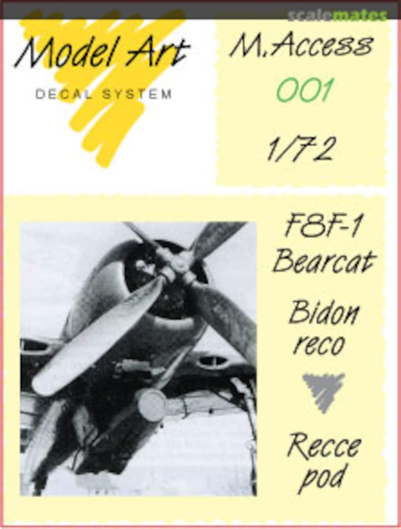 Boxart F8F-1 Bearcat Bidon reco - Recce pod M.Access 001 Model Art Decal System
