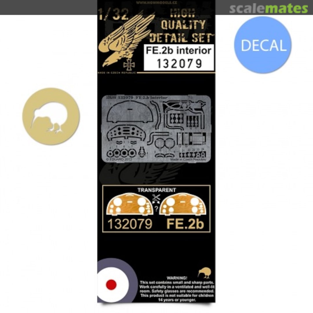 Boxart Royal Aircraft Factory FE.2b - Interior PE Set 132079 HGW Models