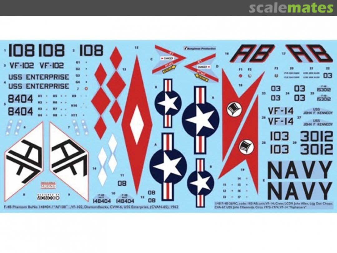Boxart F-4B US NAVY VF-14 'Tophatters' VF-102 'diamondbacks' WD48049 Monokio Boxart F-4B US NAVY VF-14 'Tophatters' VF-102 'diamondbacks' WD48049 Monokio