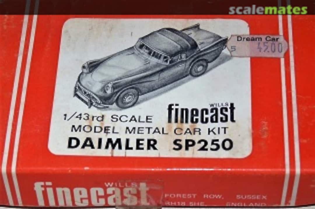 Boxart Daimler Dart SP250 Ref:402 Wills Finecast