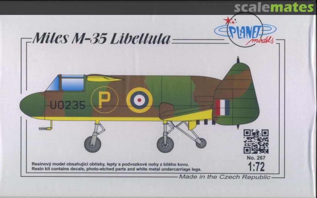 Boxart Miles M.35 Libellula 267 Planet Models