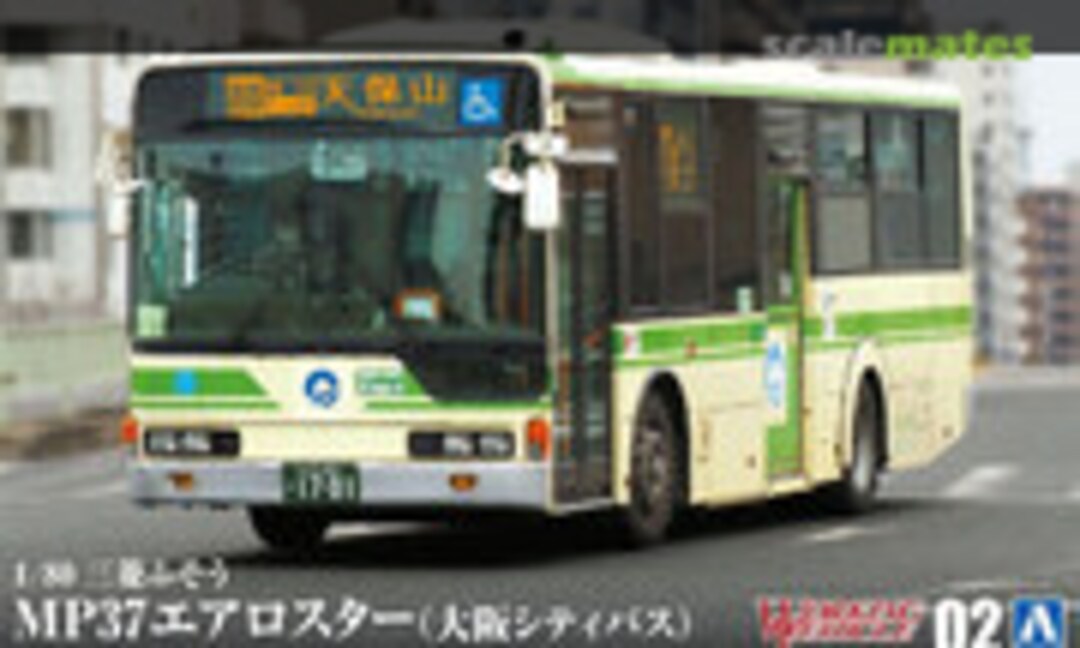 1:80 Mitsubishi Fuso MP37 Aero Star (Osaka City Bus) (Aoshima 057254)