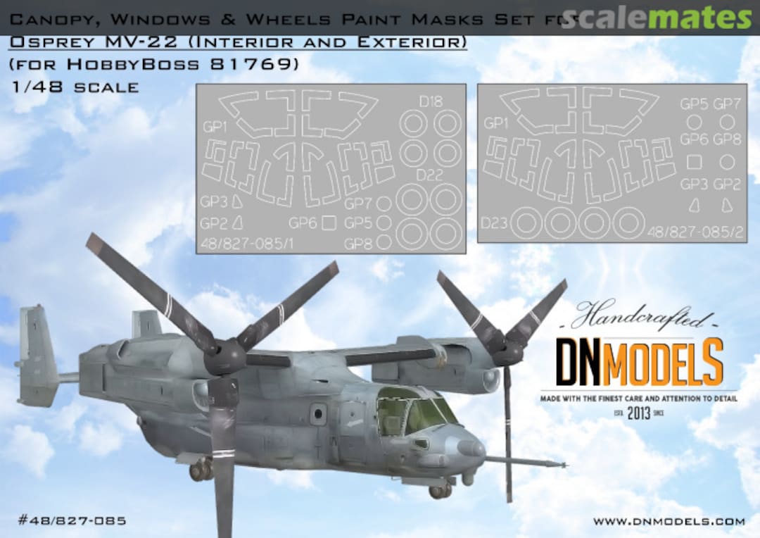 Boxart MV-22 Osprey Canopy, Windows & Wheels Paint Mask set 48/827-085 DN Models Boxart MV-22 Osprey Canopy, Windows & Wheels Paint Mask set 48/827-085 DN Models
