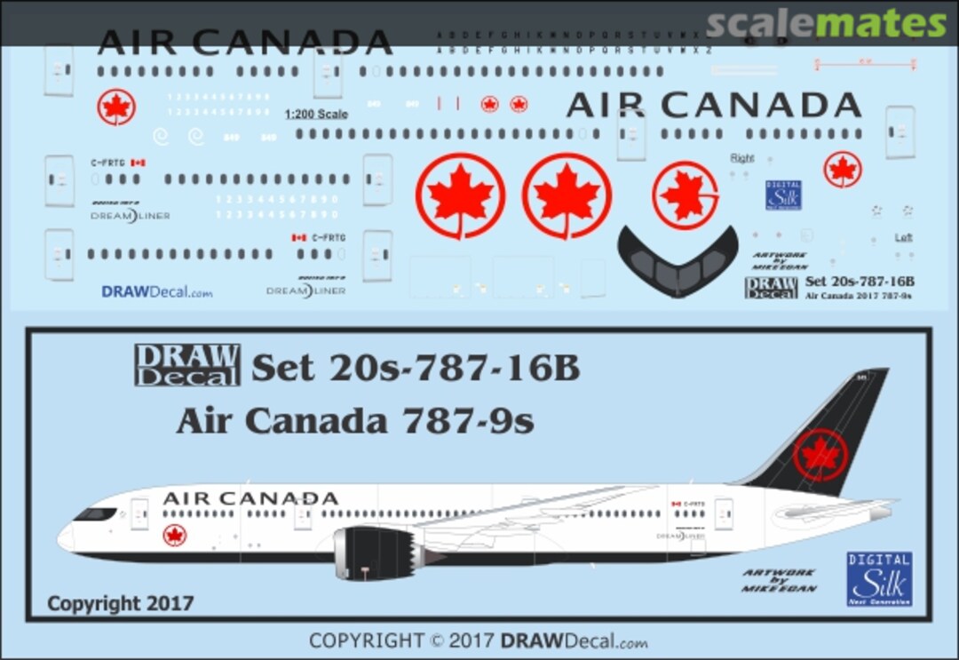 Boxart Air Canada 787-9 Dreamliners 20-787-16B Draw Decal Boxart Air Canada 787-9 Dreamliners 20-787-16B Draw Decal