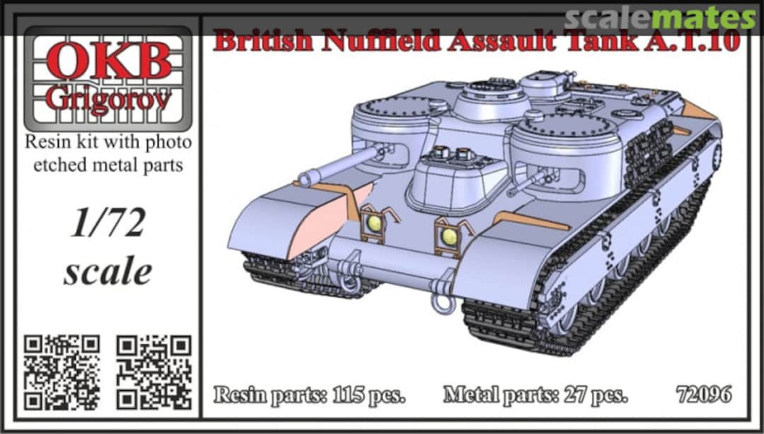 Boxart British Nuffield Assault Tank A.T.10 72096 OKB Grigorov Boxart British Nuffield Assault Tank A.T.10 72096 OKB Grigorov