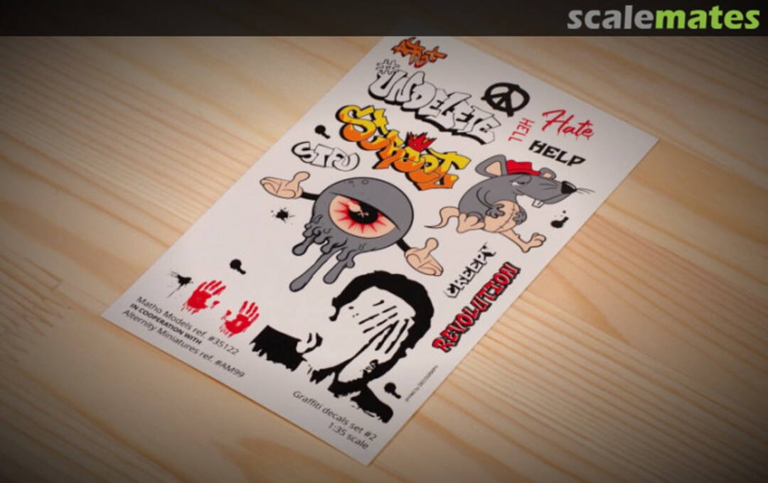 Boxart Graffiti decals set #2 35122 Matho Models Boxart Graffiti decals set #2 35122 Matho Models