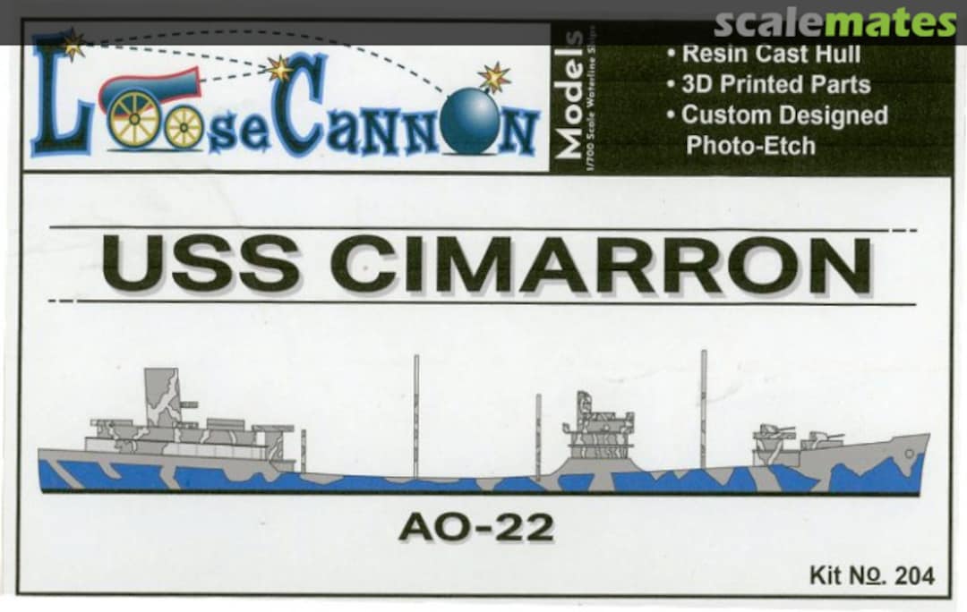 Boxart USS Cimarron AO 22 204 Loose Cannon Boxart USS Cimarron AO 22 204 Loose Cannon