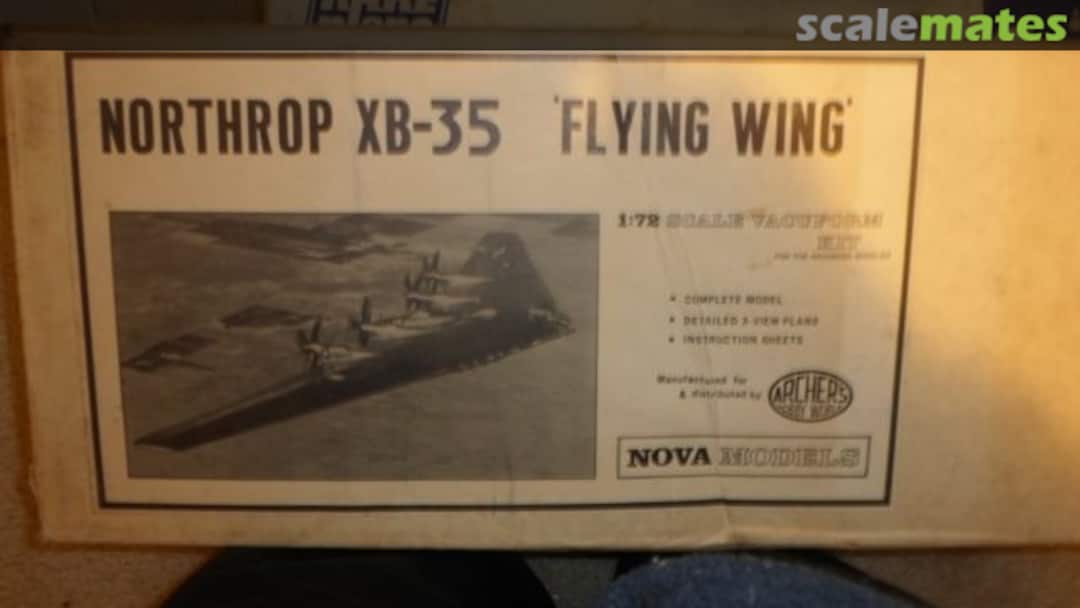 Boxart Northrop XB-35 Flying Wing Nova Models Boxart Northrop XB-35 Flying Wing Nova Models