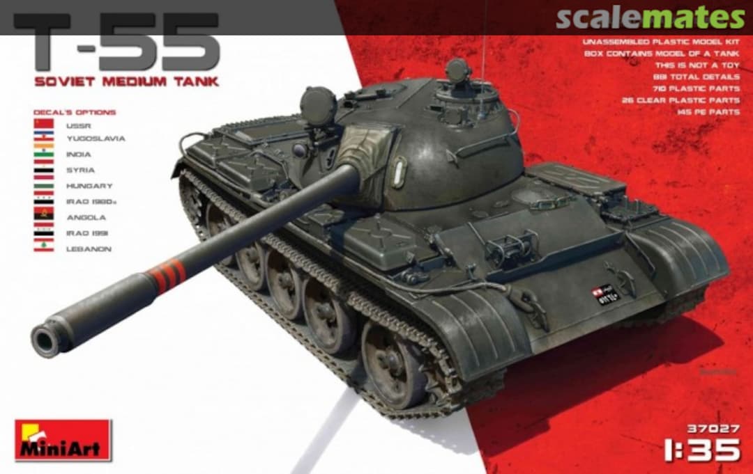 Boxart T-55 Soviet Medium Tank 37027 MiniArt