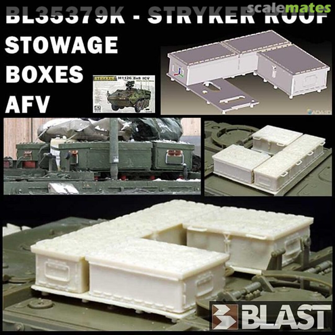 Boxart Stryker Long Roof Stowage Boxes BL35379K Blast Models Boxart Stryker Long Roof Stowage Boxes BL35379K Blast Models