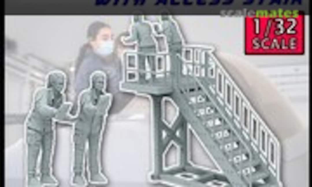 1:32 Jet Fighter Cleaning Crew-2 with Access Stair (Tori Factory MF-39A) MF-39A