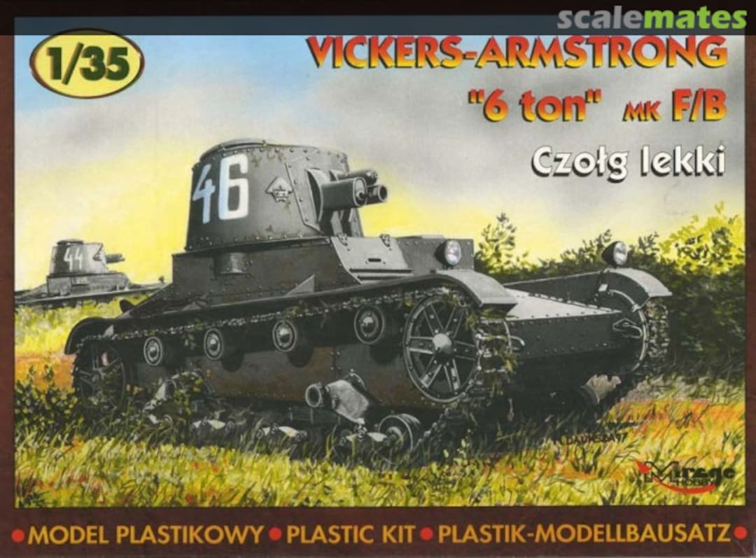 Boxart Vickers-Armstrong "6 ton" Mk F/B 35310 Mirage Hobby Boxart Vickers-Armstrong "6 ton" Mk F/B 35310 Mirage Hobby