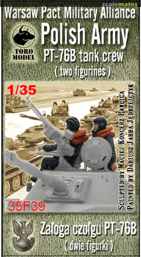 Boxart Polish Army PT-76B Tank Crew 35F39 ToRo Model